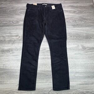 Levis 311 Shaping Skinny Corduroy Pants Women 37x30 Black Mid Rise Slimming READ